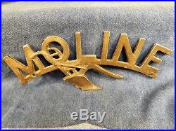John Deere Vintage Moline Sign Features Plow Great Condition