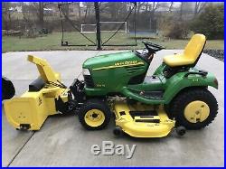 John Deere X575 4X4 Garden Tractor With Snowblower And Plow