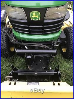 John Deere X585 Garden Tractor With Plow FOUR WHEEL DRIVE