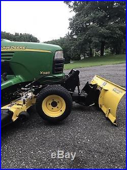 John Deere X585 Garden Tractor With Plow FOUR WHEEL DRIVE
