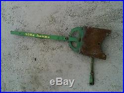 John Deere plow mower disk JD hand control lever mount bracket & linkage rod