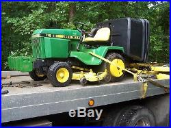 John deere 318 garden tractor riding mower 50 deck snow plow blade