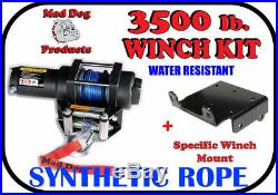 KFI 66 Poly Plow Complete Kit with Mad Dog 3500'11-19 John Deere Gator 625i 825i