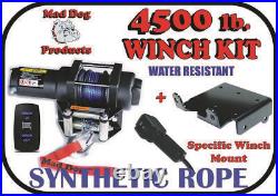 KFI 66 Poly Plow Complete Kit with Mad Dog 4500'11-19 John Deere Gator 625i 825i