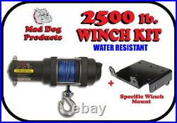 KFI 72 Poly Plow Complete Kit with Mad Dog 2500'11-19 John Deere Gator 625i 825i