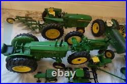Lot Tractor Plow ERTL John Deere Harvester USA Green Toy Implements Plow Metal