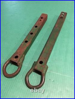 Lot of 2 Vintage John Deere Tractor JD slide in plow drawbar tongue hitch 1-1/4