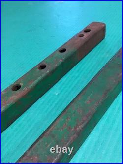 Lot of 2 Vintage John Deere Tractor JD slide in plow drawbar tongue hitch 1-1/4