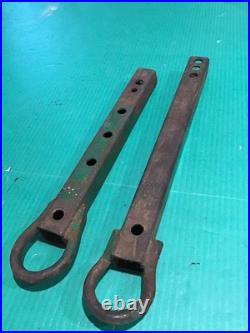 Lot of 2 Vintage John Deere Tractor JD slide in plow drawbar tongue hitch 1-1/4