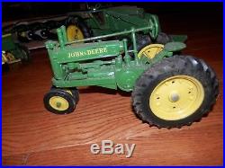 Lot of 6, Vintage Metal John Deere 116 Farm Toys Tractors Wagon Plow Baler