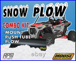 Moose 60 Black Steel Snow Plow Kit John Deere Gator RSX 850I 12-13