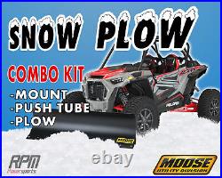 Moose 60 Black Steel Snow Plow Kit John Deere Gator XUV 825i 11-16
