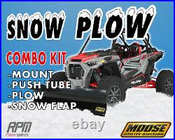 Moose 66 Black Steel Snow Plow Kit John Deere Gator RSX 850I 12-13