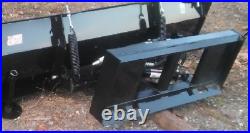 NEW 96 Hydraulic Snow Plow Universal Skid Steer mount, Compact Tractor Kubota 8