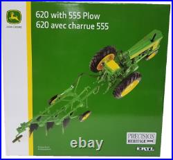 NEW John Deere 620 with 555 Plow, 1/16 Scale, 1st in Precision Heritage LP70535