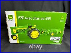 NEW John Deere ERTL 1/16 620 w 555 Plow Precision Die Cast Replica LP70535