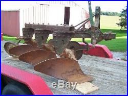 Old JOHN DEERE F120 3-Point Mounted Moldboard Plow 3-14 Farm Tractor NICE