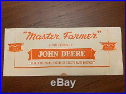 Original 1938 John Deere Plow Company Master Farmer Game with 4 Game Pieces