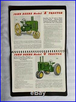 Original John Deere 2 Two Cylinder Design Dealer's Tractor Plow Catalog Book WOW