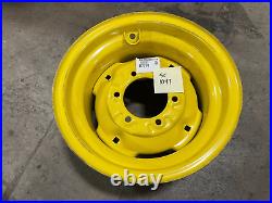 (QTY 1) For John Deere Yellow Steel Wheel Rim 15x8 6x152.4 Pilot Dia. 4.73 (QTY 1) For John Deere Yellow Steel Wheel Rim 15x8 6x152.4 Pilot Dia. 4.73