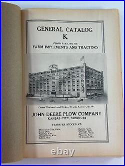 RARE 1920's John Deere Plow Tractor Catalog K book hardcover WOW