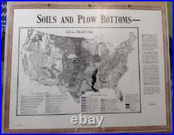 RARE John Deere Soil & Plow Bottoms Double Sided 27 x 21 Dealer Training Poster