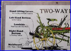 RARE Vintage John Deere Two-Way Riding Plow Dealer Training Poster