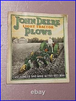 Rare John Deere Light Tractor Plows Sales Brochure Waterloo Boy