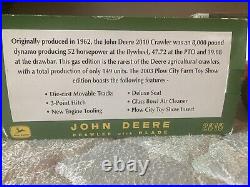 Rare John Deere Model 2010 Toy Crawler with Blade 2003 Plow City 1/16 Scale