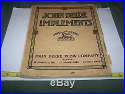 Rare Old JOHN DEERE Implements Full Line Farm Catalog 19teens Plow Planter WOW