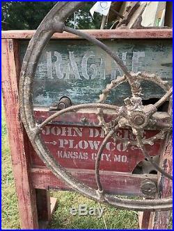 Rare Original John Deere Plow Co Corn Sheller Great Shape Decal Readable