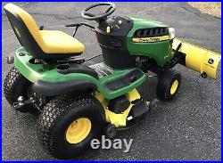 Restored John Deere D140 Riding Lawn Tractor with Plow & Over Sized Tires