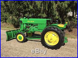 STUNNING 1949 JOHN DEERE Model M Tractor with Hydraulic FRONT END PLOW