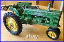 Scarce Vintage ERTL ESKA John Deere Tractor w Wagon, Plow, Disc Harrow, Spreader