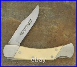 Schrade + USA Scrimshaw John Deere Plow Jumbo Lockback Knife Sc507