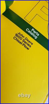 Service Part Manuals John Deere Plows, Tillers Chisel Repair Catalog Hard binder