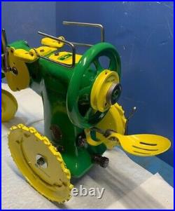 Singer Sewing John Deere Tractor with Plow Lamp Handmade