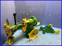 Singer Sewing Machine John Deere Tractor With Plow Art Home Decor Man Cave Model