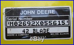 Slightly Used John Deere Jd 42 Push Blade Snow Plow Made In The USA