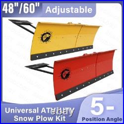 Snow Plow Blade Universal Kit Adjustable 48/60 For Honda Kawasaki Polaris ATV