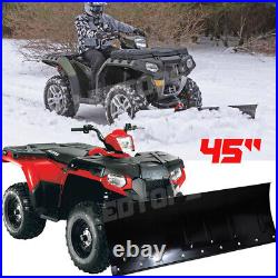 Snow Plow Kit 45'' Steel Blade Complete Mount Package For ATV UTV Polaris Honda