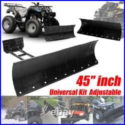 Snow Plow Kit 45''inch Steel Blade Complete Universal Mount Package Fits UTV ATV
