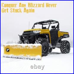 Snow Plow Kit 48-60'' Steel Blade Complete Universal Mount Package Fits UTV ATV