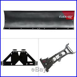 Snow Plow Kit 72 x 17'' Blade Steel Push Tube Frame Click N Go 2 John Deere