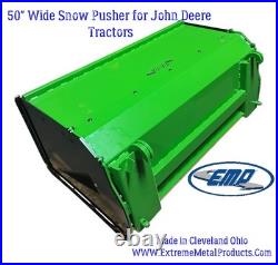 Snow Pusher for John Deere works with JD Q/A system (50 wide)