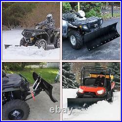 Steel Snow Plow Adjustable 45-48 inch with Mounting Universal Kits For UTV/ATV