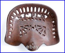 Syracuse Chilled Plow Cutout S. C. P. Co. Antique Cast Iron Farm Implement Seat Old