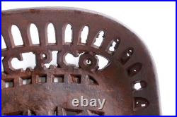 Syracuse Chilled Plow Cutout S. C. P. Co. Antique Cast Iron Farm Implement Seat Old