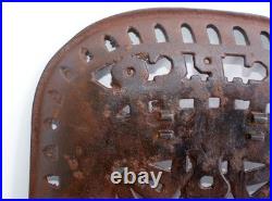 Syracuse Chilled Plow Cutout S. C. P. Co. Antique Cast Iron Farm Implement Seat Old