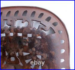 Syracuse Chilled Plow Cutout S. C. P. Co. Antique Cast Iron Farm Implement Seat Old